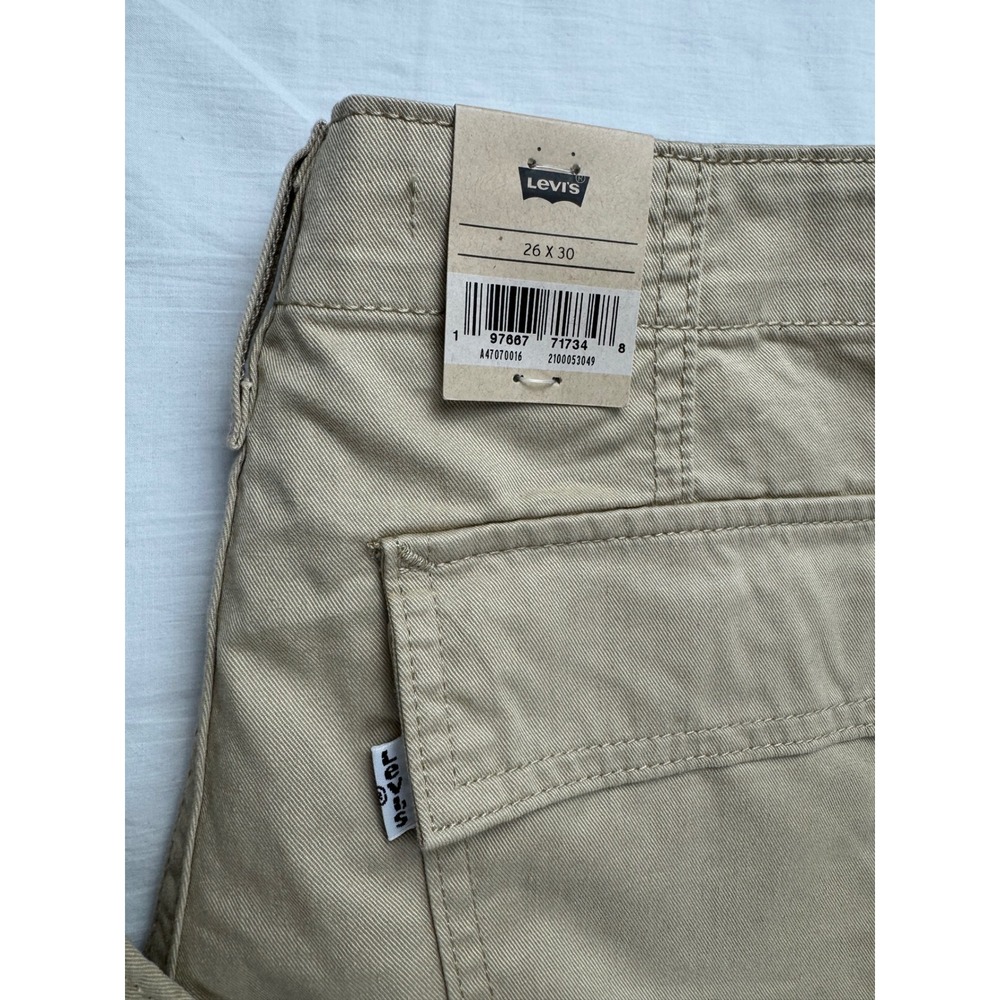 Levis 94 Baggy Cargo Pants Womens 26x30 Tan Khaki Mid Rise NWT - Picture 2 of 16